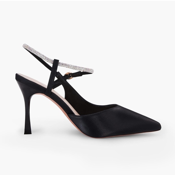 Women slingback kitten heel with rhinestone buckle. Size 7.5 - Picture 7 of 10